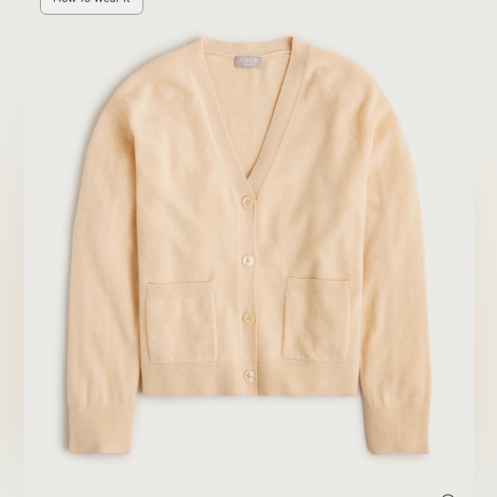 J CREW SIZE XS-SMALL Cashmere patch-pocket cardigan CB881 $228